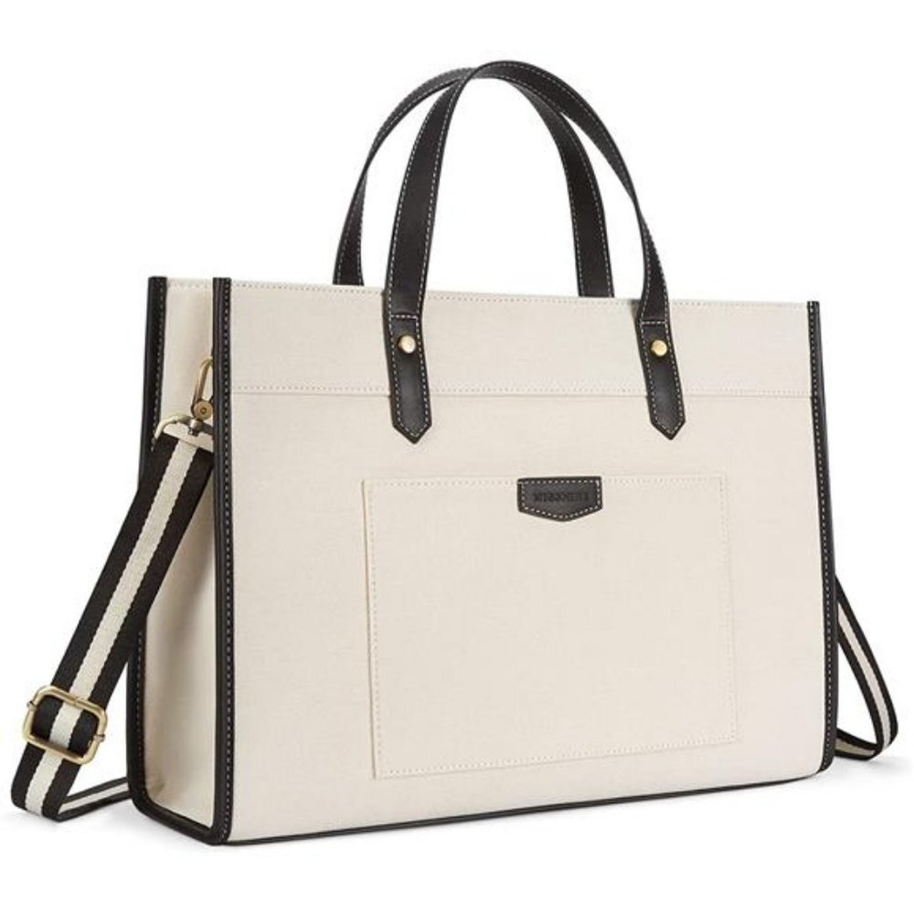 Laptop Tote Bag Canvas Laptop Bag 15.6 inch Work Shoulder Bags Casual Briefcase